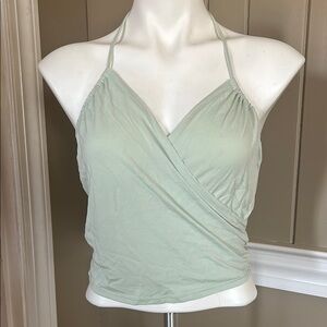 Mint Green Wrap Halter Top